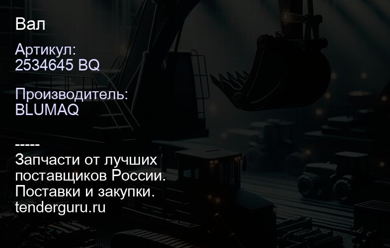 2534645 BQ Вал | купить запчасти